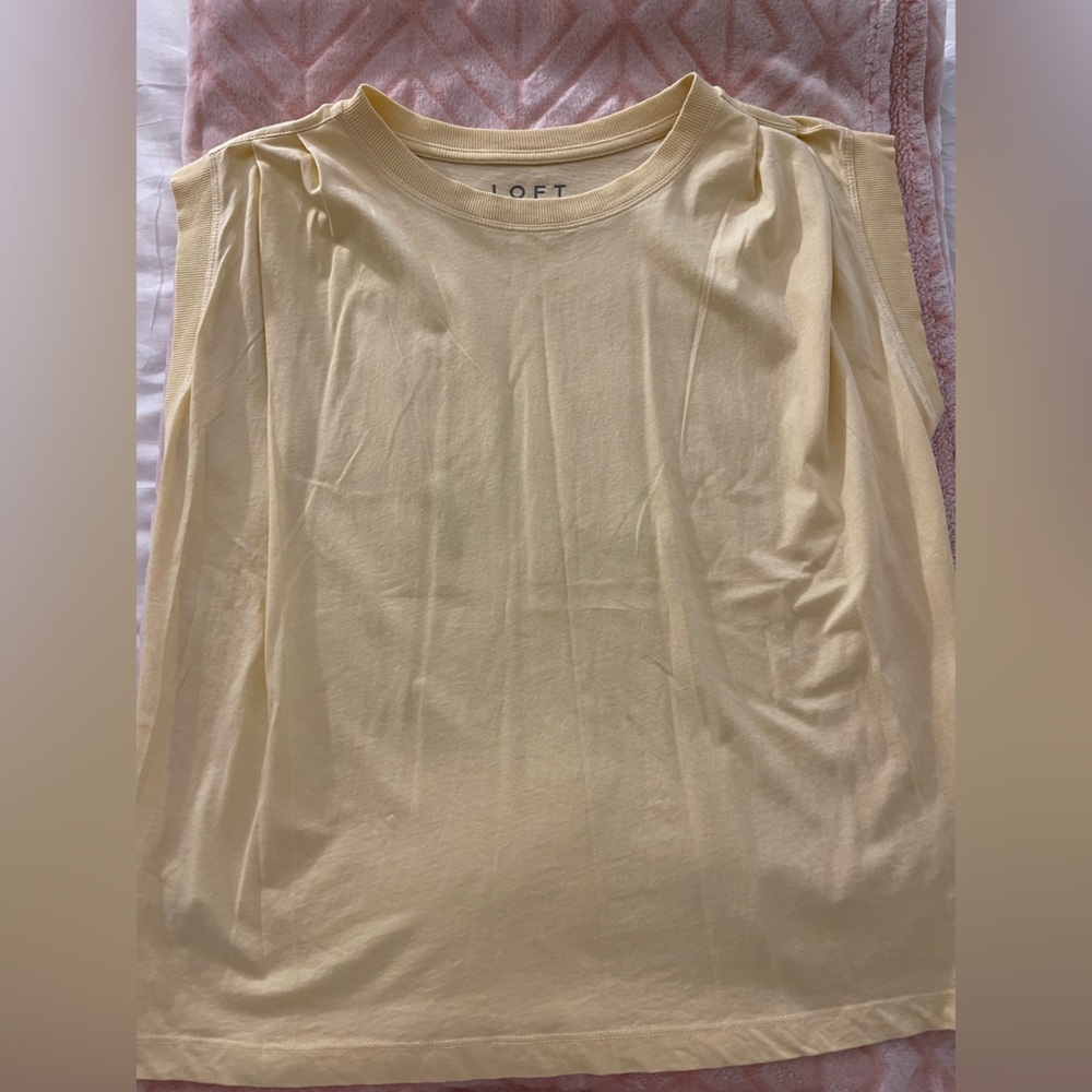 Butter yellow LOFT oversized tank top